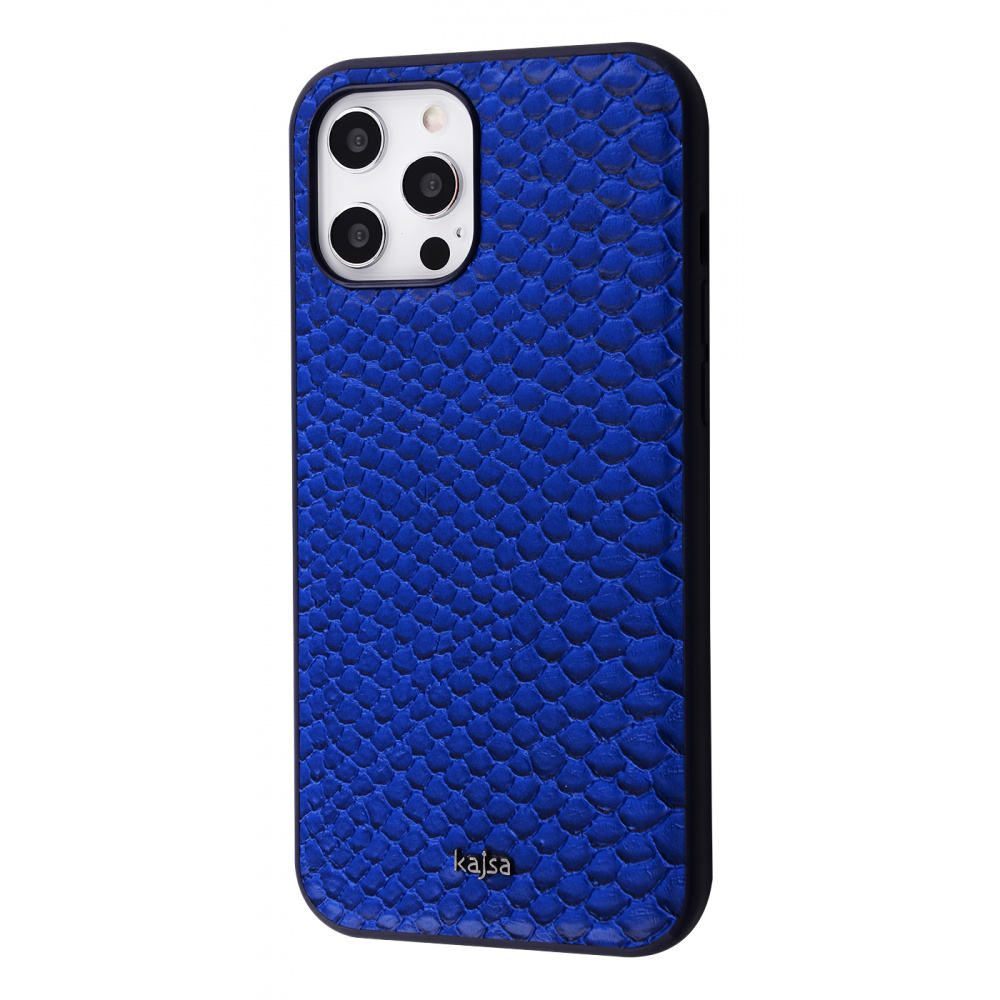 

Чехол Kajsa Crocodile Leather для iPhone 12 Pro Max blue