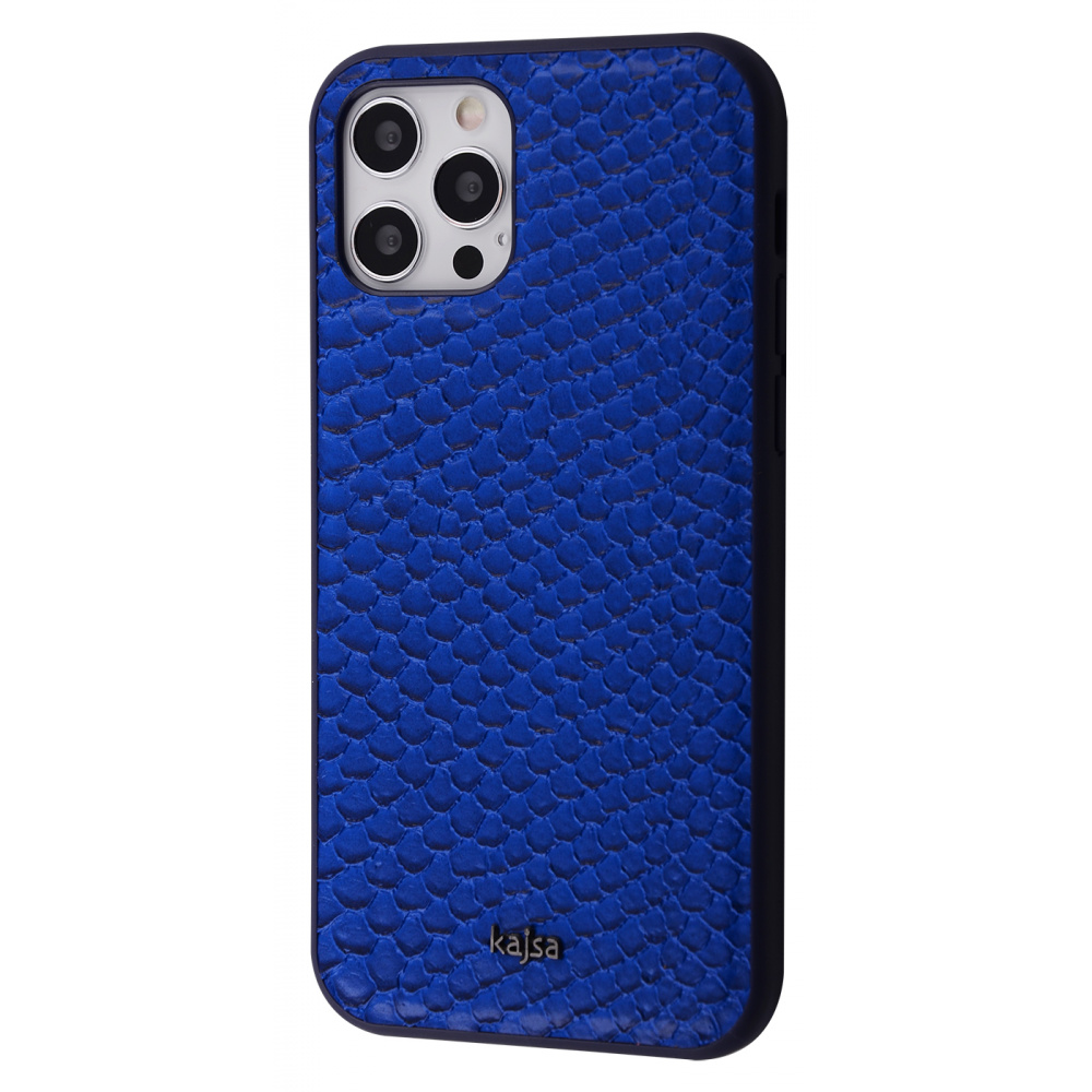 

Чехол Kajsa Crocodile Leather для iPhone 12/12 Pro blue