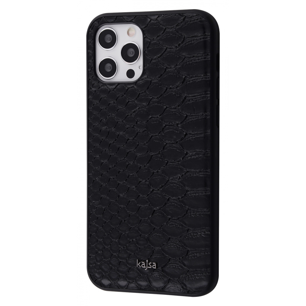 

Чехол Kajsa Crocodile Leather для iPhone 12/12 Pro black