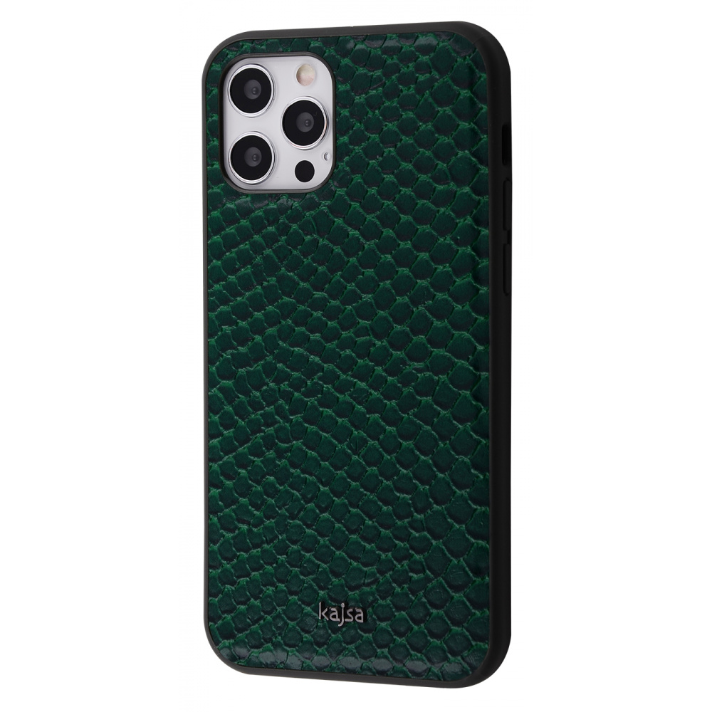 

Чехол Kajsa Crocodile Leather для iPhone 12/12 Pro green