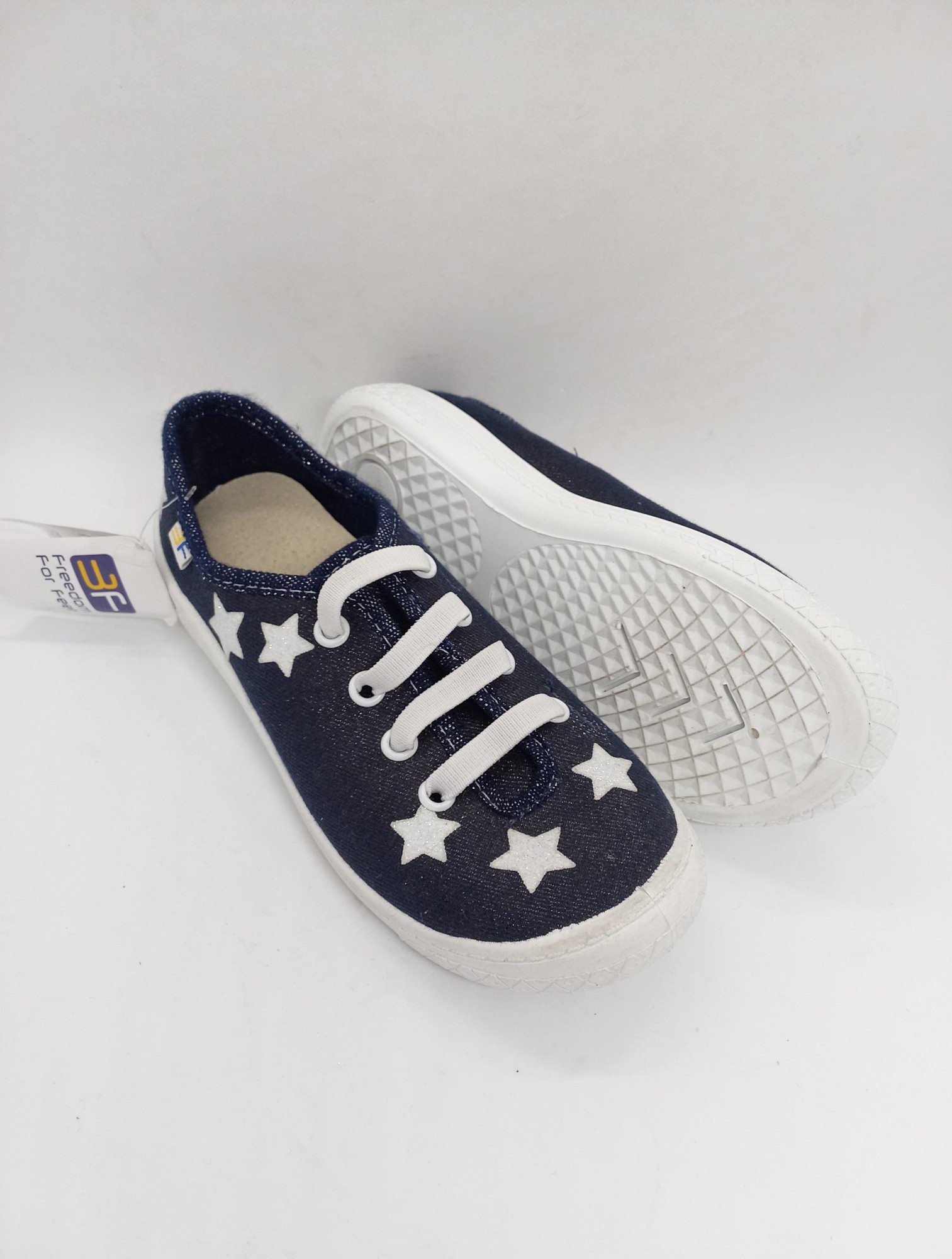 

Кеды на девочку 3f синие с белыми звездами 31 р 20 см KED-0020