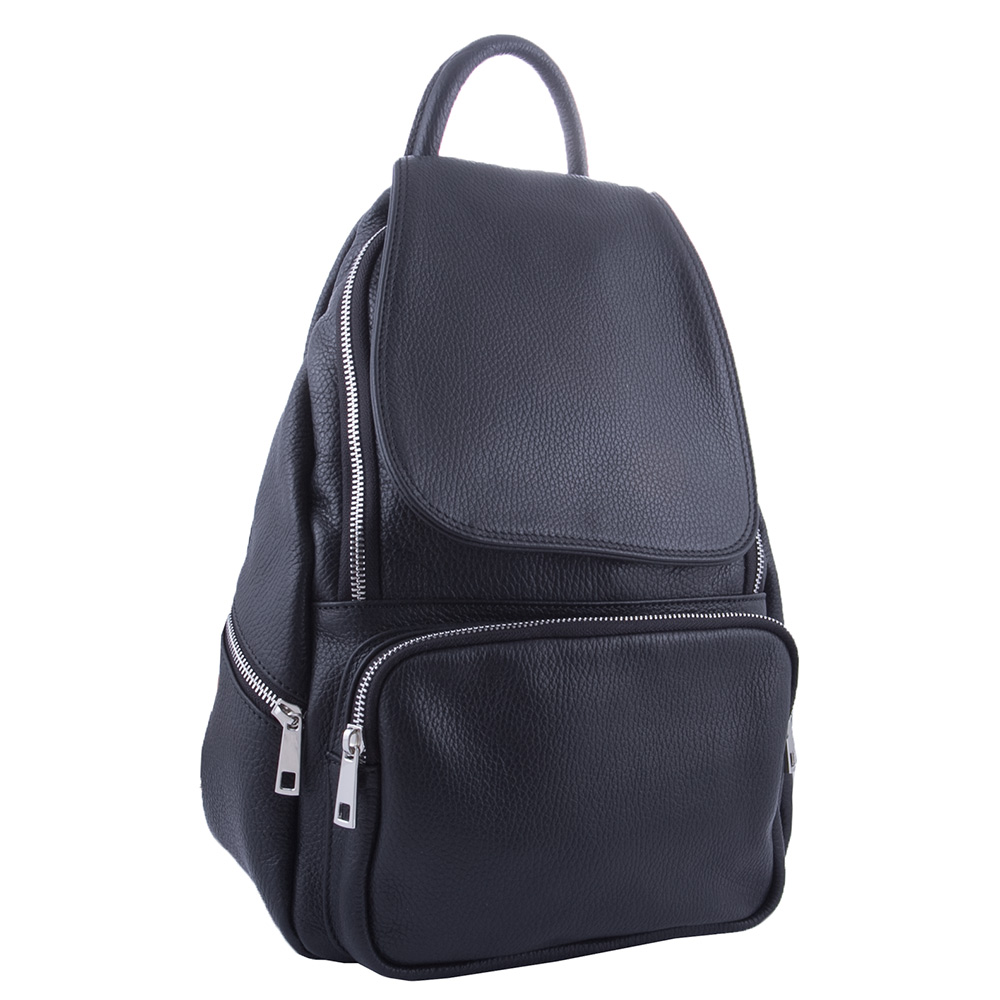 

Рюкзак женски городской кожаный Genuine leather RU-GE21453 черный