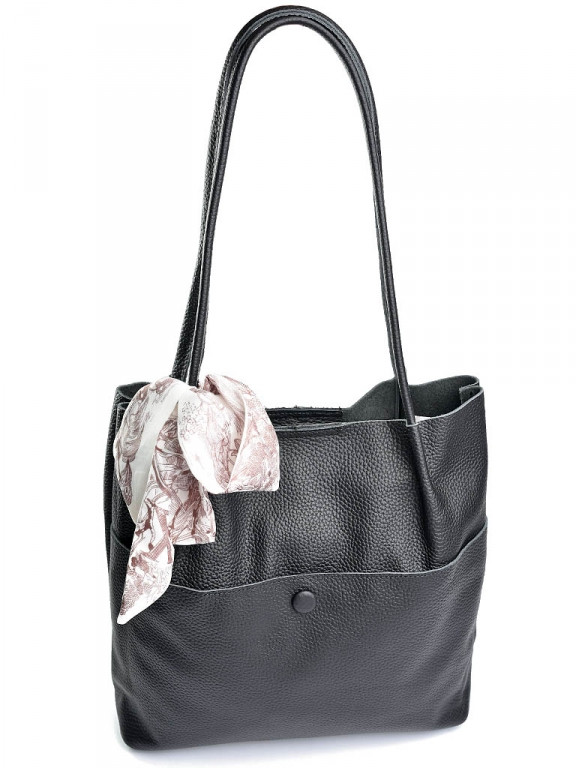 

Женская сумка классическая кожа 9051 черная