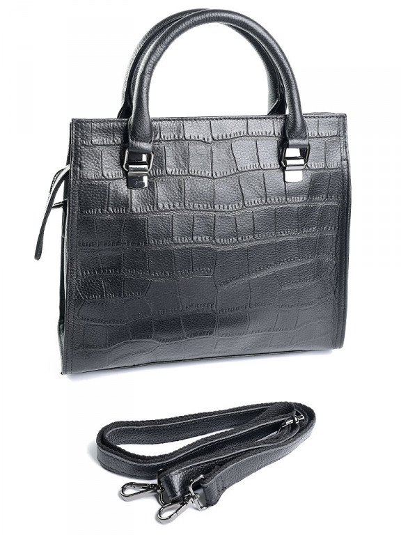 

Женская сумка кожаная SL-627 черная