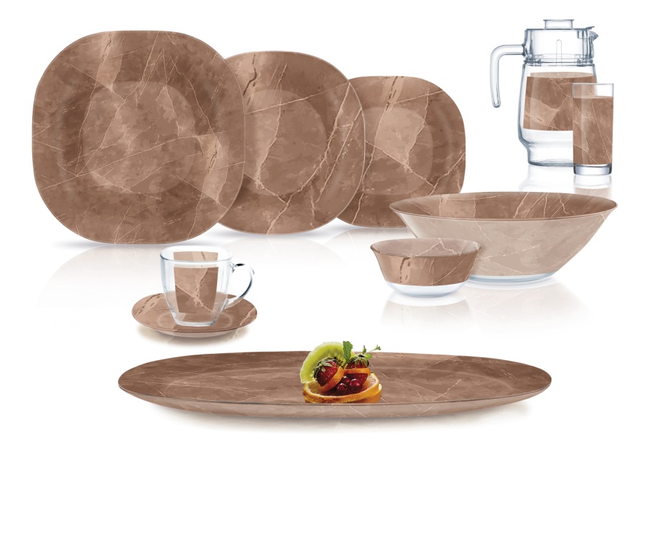 

Сервіз столовий Luminarc Carine Marble Grettle, 46 предметів