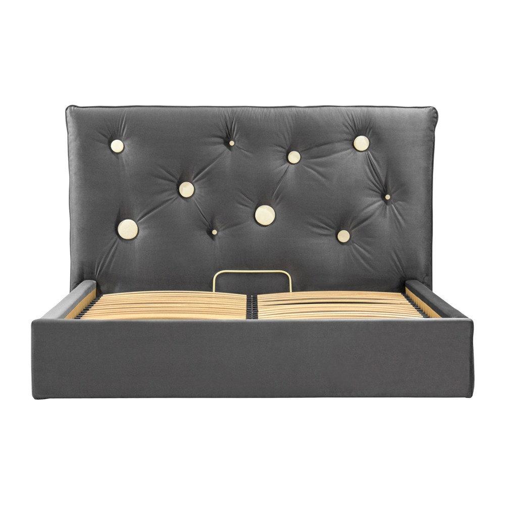 

Кровать Двуспальная Vincent Comfort 180 x 190 см Beatrice 47 С подъемным механизмом и нишей для белья Темно-серая