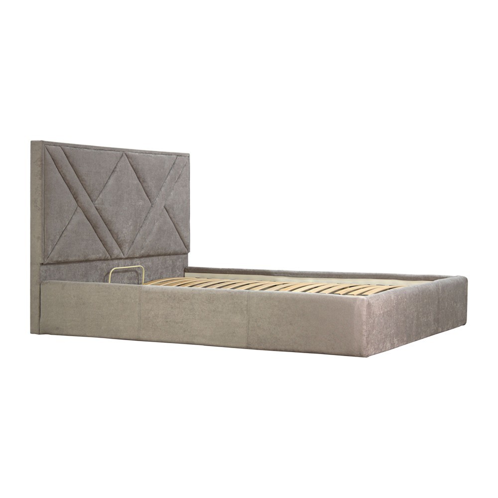 

Кровать Двуспальная Victory Comfort 180 x 200 см Alyaska 04 С подъемным механизмом и нишей для белья Мокко