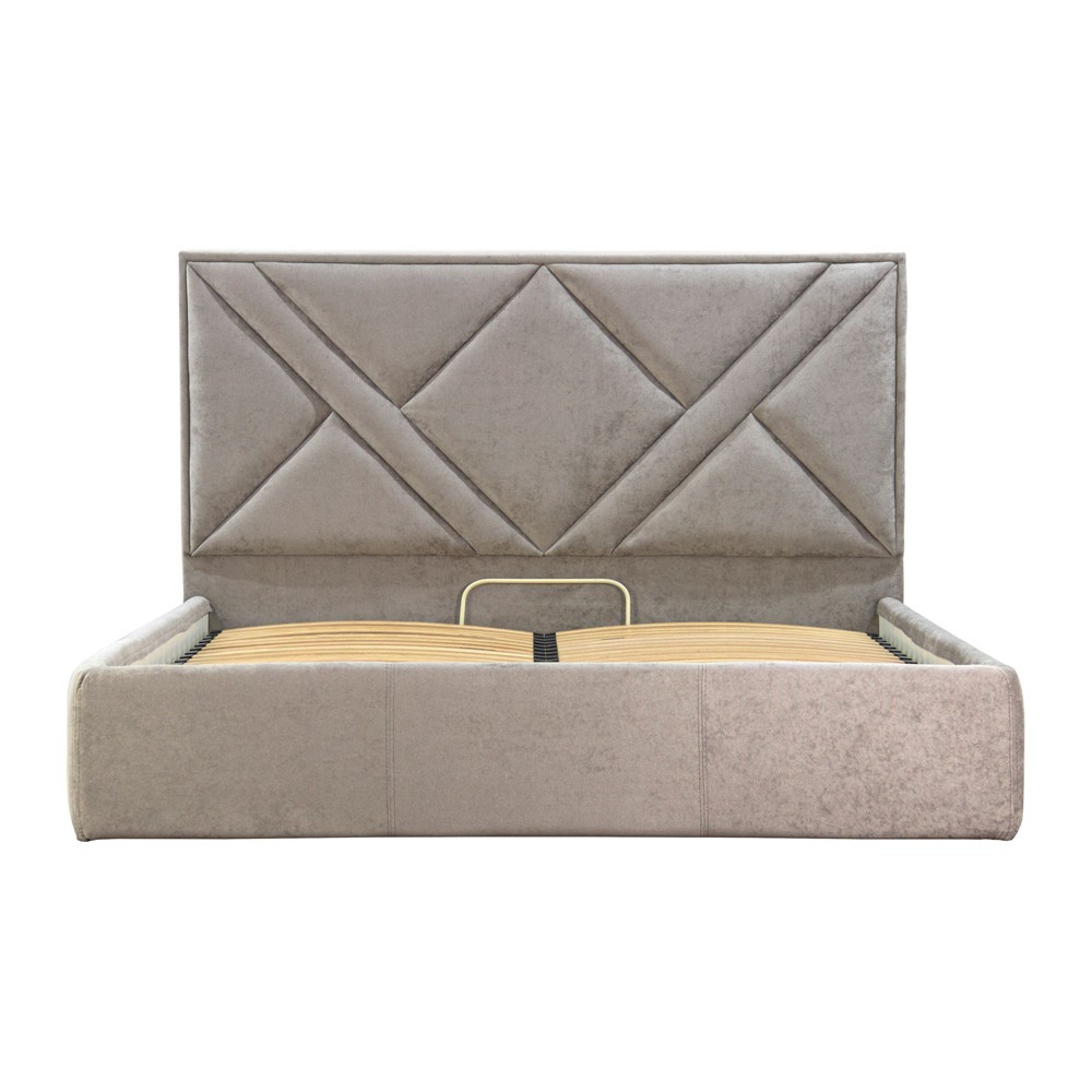 

Кровать Двуспальная Victory Comfort 160 x 200 см Alyaska 04 С подъемным механизмом и нишей для белья Мокко