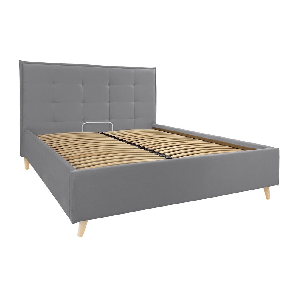 

Кровать Двуспальная Monica VIP Wood 180 x 200 см Simple С дополнительной металлической цельносварной рамой Серая