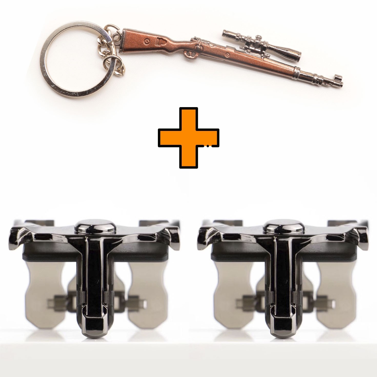 

Игровые контроллеры Marpiel S18 (геймпад триггеры курки для смартфона для PUBG) + брелок Kar98k