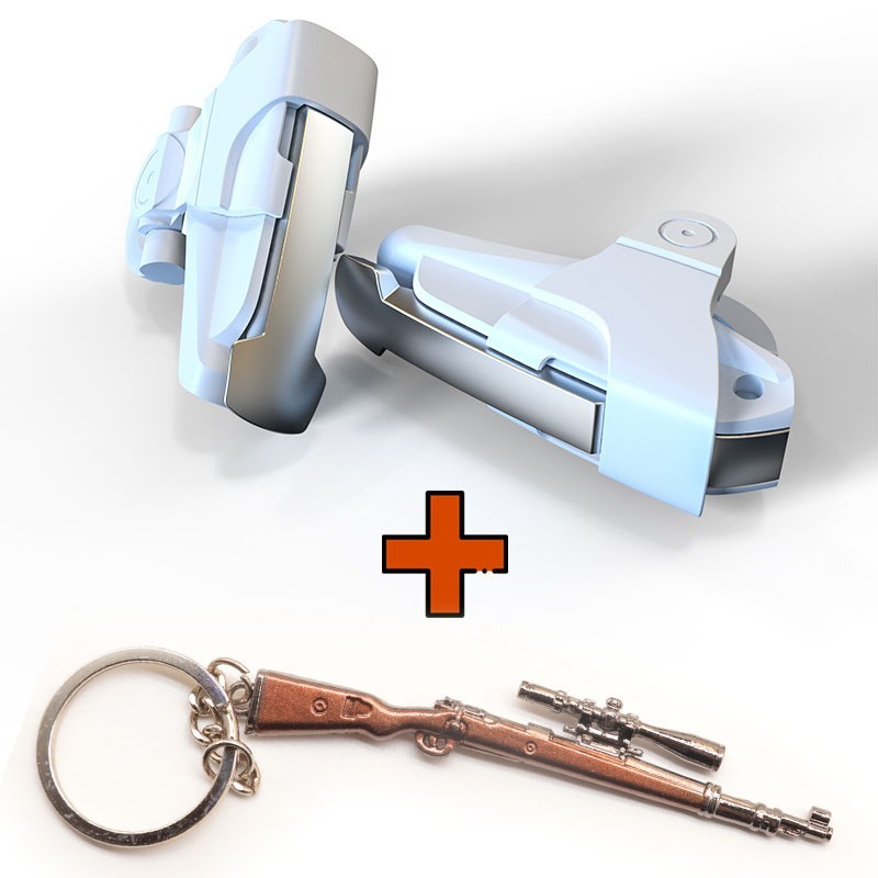 

Игровые контроллеры Marpiel M9 (геймпад триггеры курки для смартфона для PUBG) + брелок Kar98k