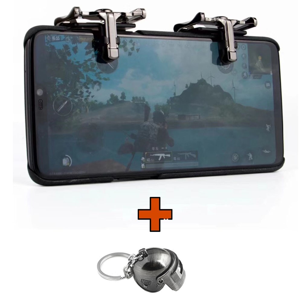 

Игровые контроллеры Marpiel S18 (геймпад триггеры курки для смартфона для PUBG) + брелок шлем 3 уровня