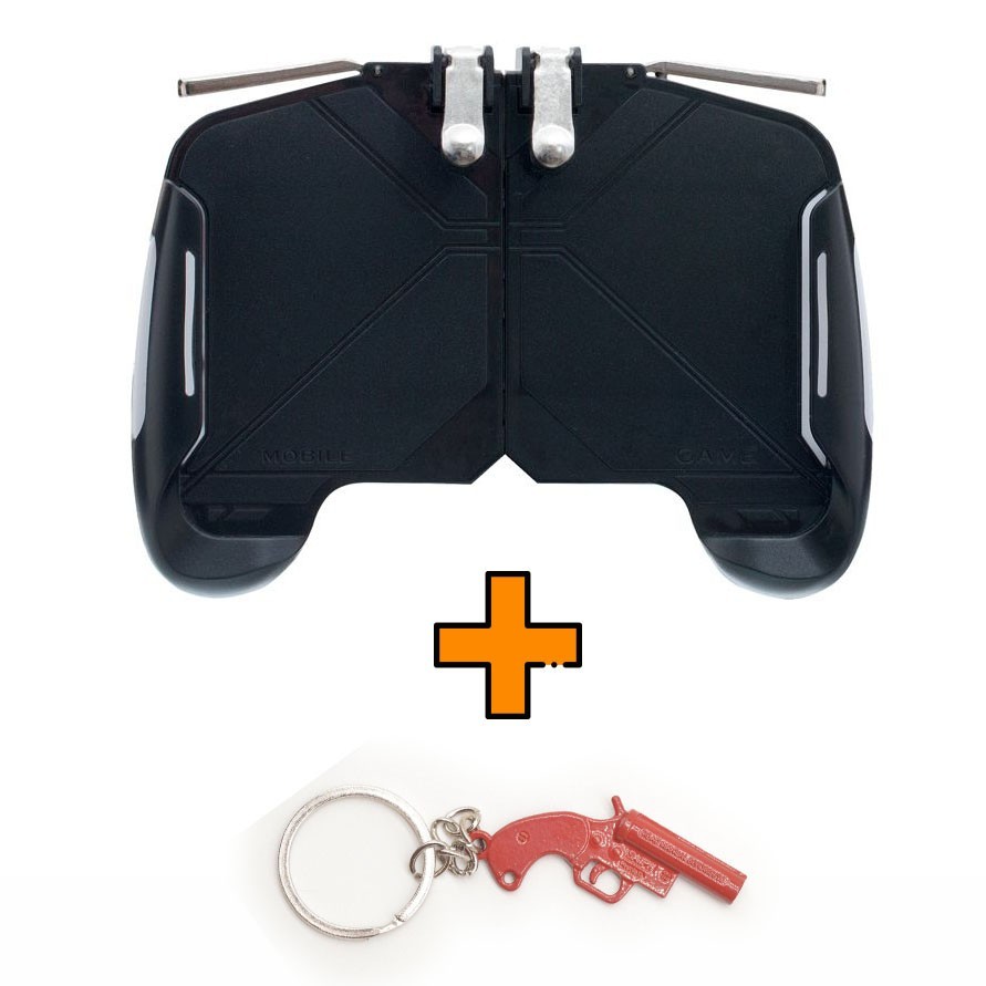 

Игровые контроллеры Marpiel AK16 Black (геймпад триггеры курки для смартфона для PUBG) + брелок Flare Gun