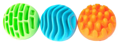 

Прорезыватель-погремушка Fat Brain Toys Sensory Rollers Сенсорные шары 3 шт (F161ML) (811802021885)