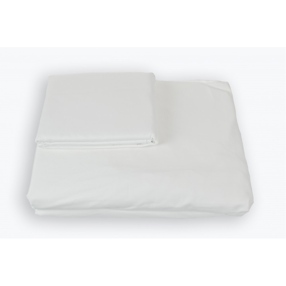 

Простынь на резинке SoundSleep Shine сатин white белая 200х220 см