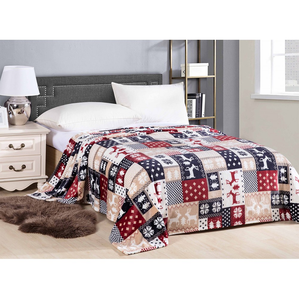 

Плед флисовый Patchwork ТМ Emily 200х220 см