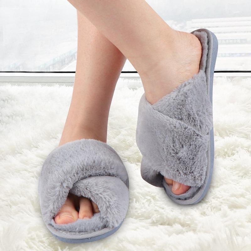 

Женские домашние тапочки Slippers QF8808 размер 40/41- 25.5 см цвет -серые