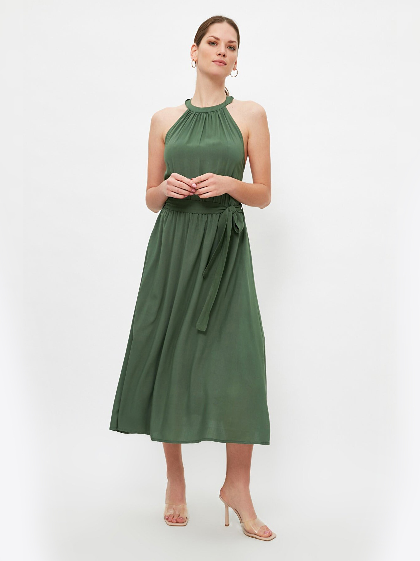 

Платье Trendyol TWOSS19EL0155  Khaki, Платье Trendyol TWOSS19EL0155 36 Khaki