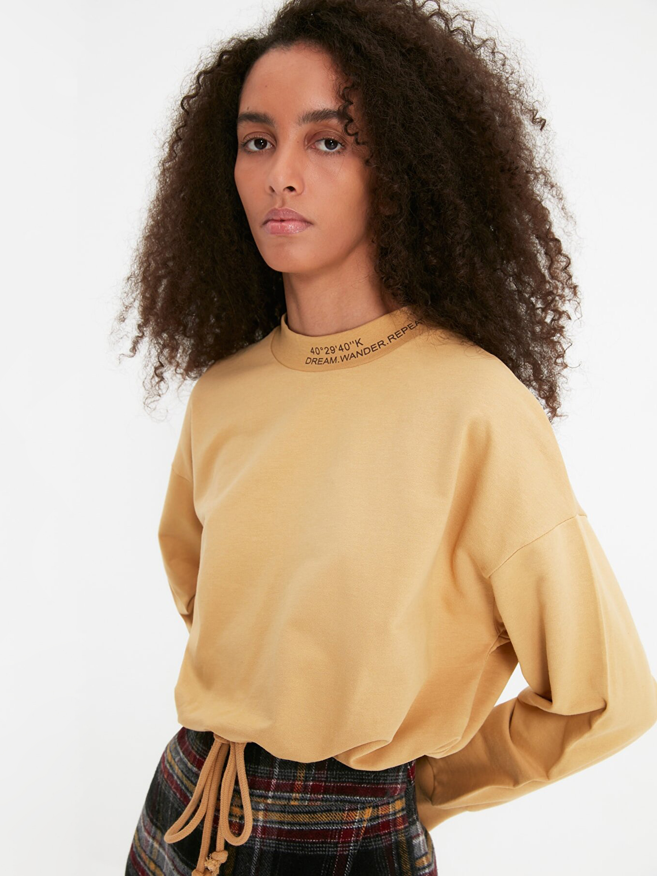 

Свитшот Trendyol TWOSS20SW0123  Camel, Свитшот Trendyol TWOSS20SW0123 L Camel