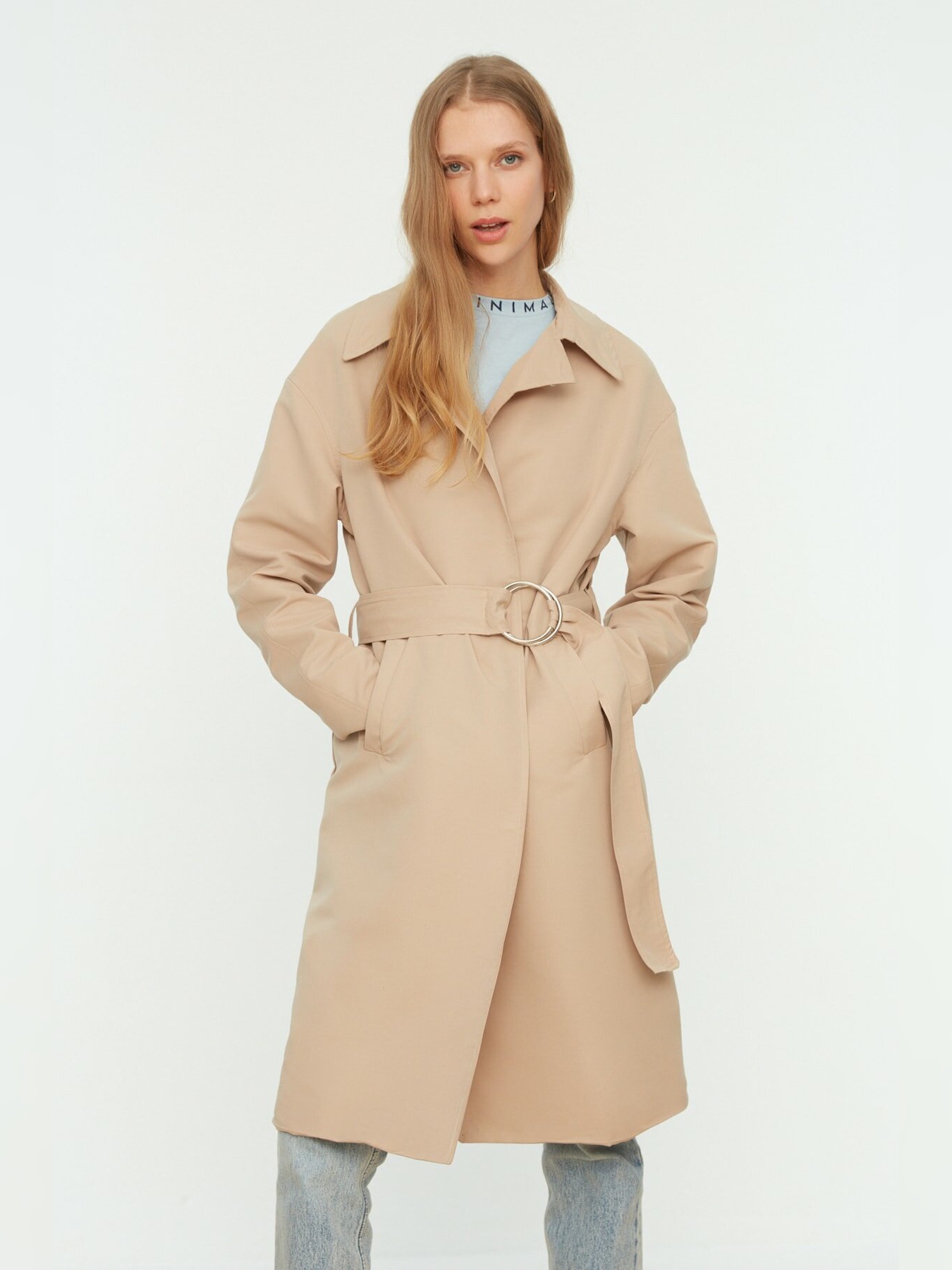 

Плащ Trendyol TWOSS21TR0026  Beige, Плащ Trendyol TWOSS21TR0026 36 Beige