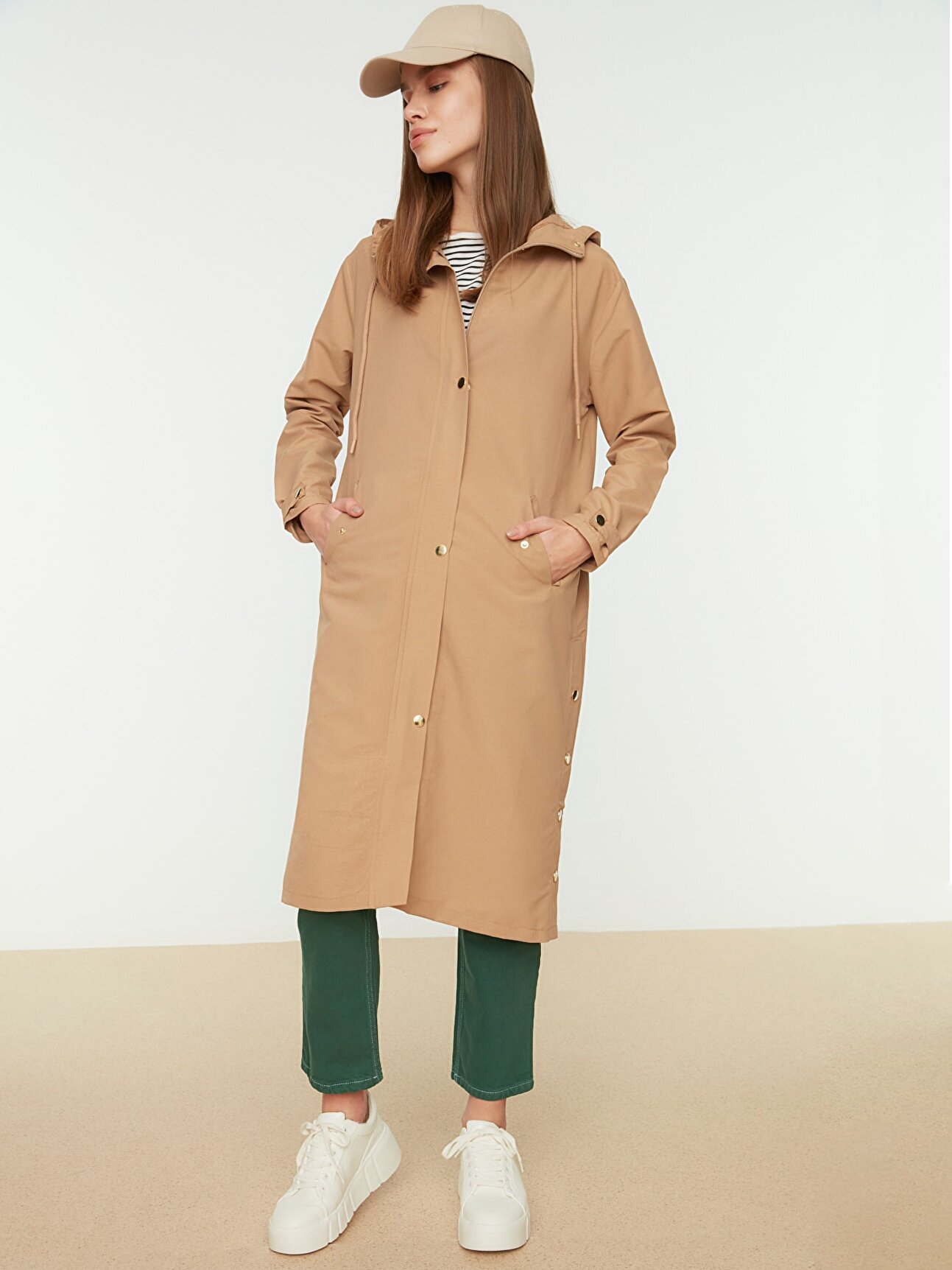 

Плащ Trendyol TCTSS22TR0004  Beige, Плащ Trendyol TCTSS22TR0004 38 Beige