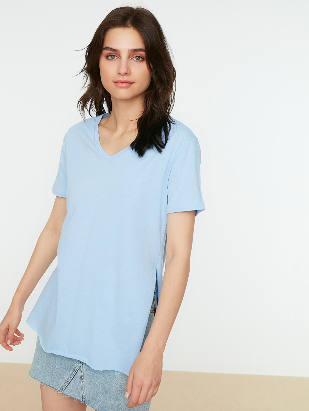 

Футболка Trendyol TWOSS20TS0927  Blue, Футболка Trendyol TWOSS20TS0927 M Blue