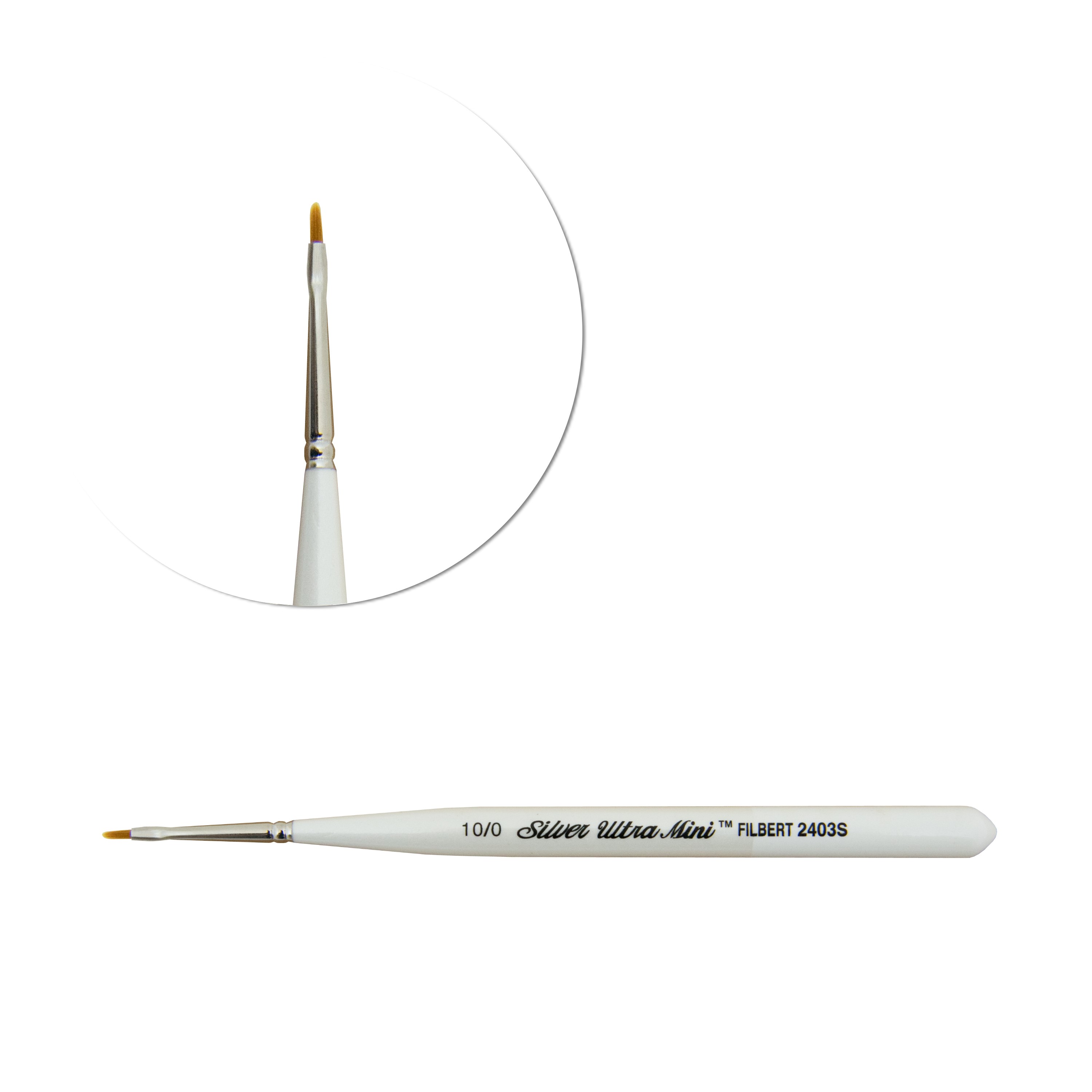 

Кисть синтетика Silver Brush Ultra-Mini 2403S №10/0