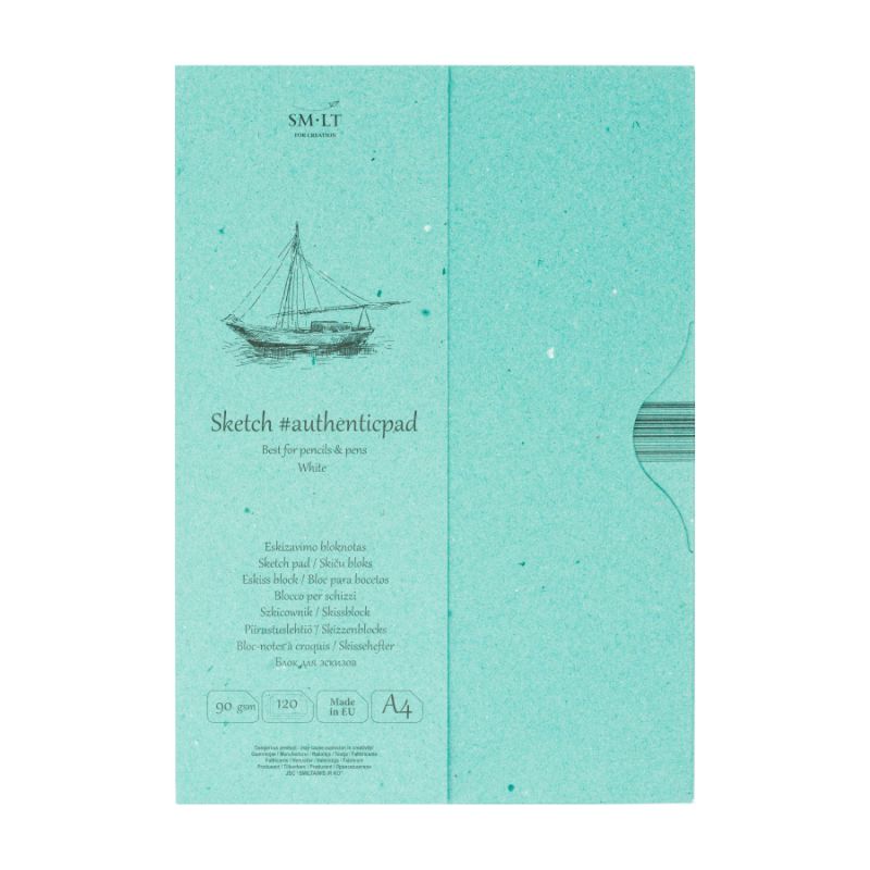 

Склейка в папке для эскизов Smiltainis Authentic А4 90г 120л