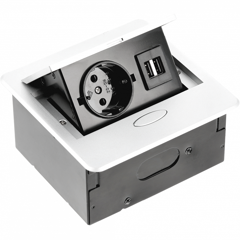 

Удлинитель AVARO 1 розетка SCHUKO + 2xUSB провод 1,5 м белый GTV (AE-PB1SAVA-10)