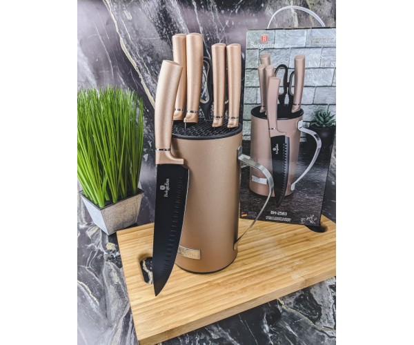 

Набор ножей 7 предметов на подставке Berlinger Haus ROSE GOLD BH-2583