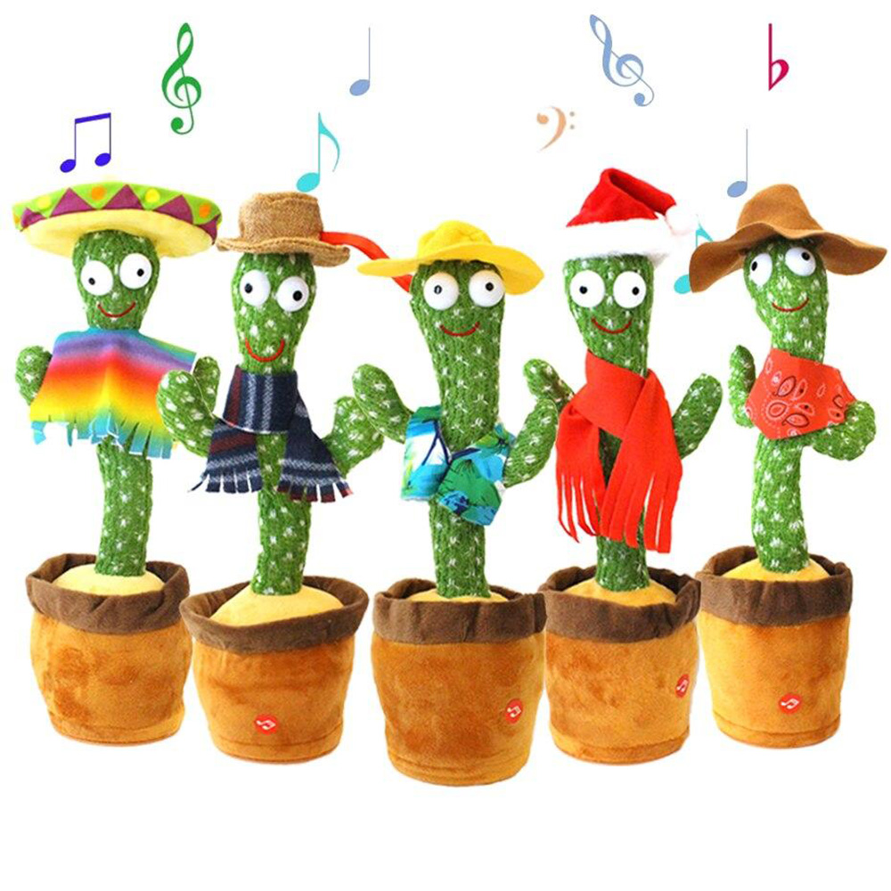 

Танцующий кактус 120 песен с подсветкой Dancing Cactus 32 см МИКС