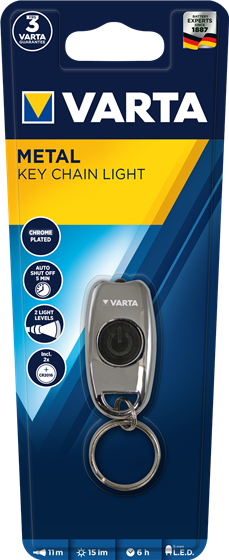 

Фонарь-брелок VARTA METAL KEY CHAIN LED LIGHT 2хCR2016 (16603)