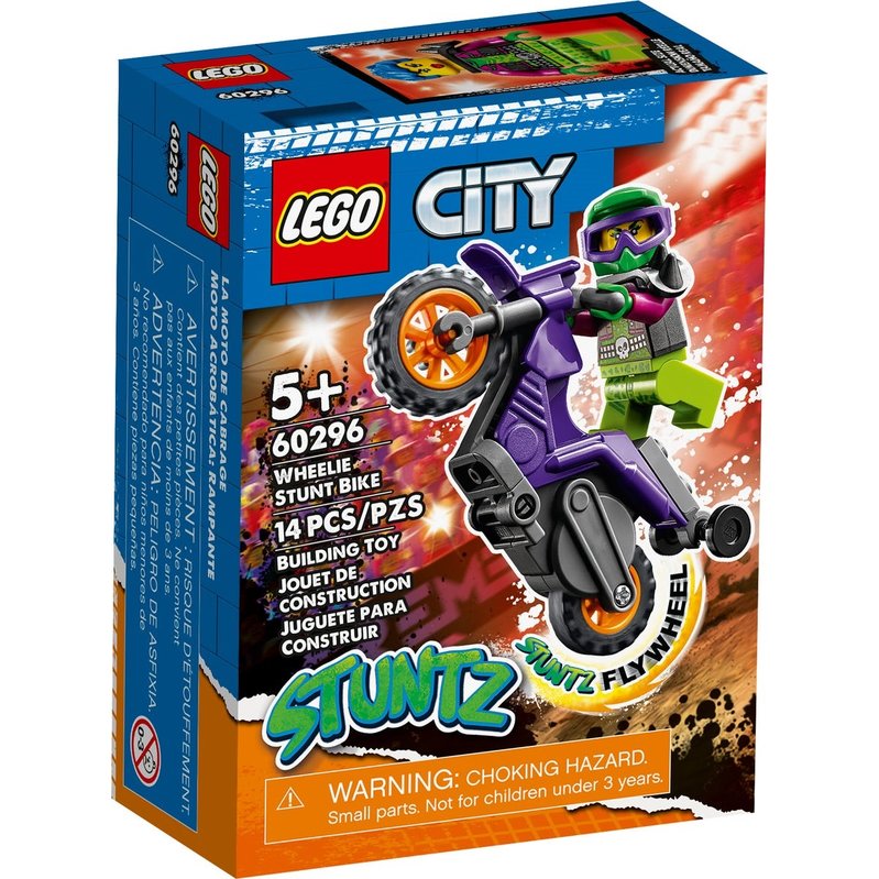 

Конструктор LEGO City Каскадерский мотоцикл для вставания дыбом (60296)