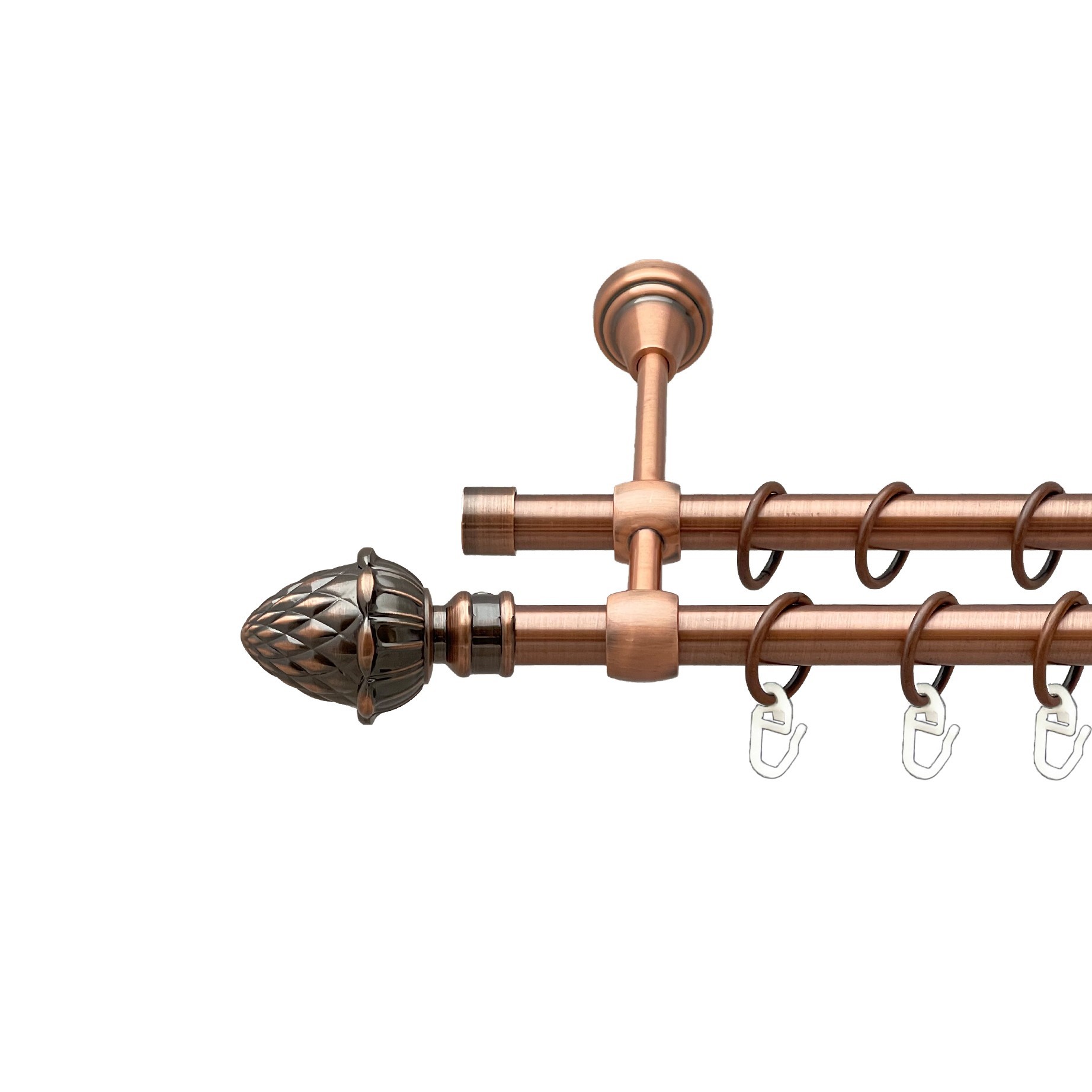 

Карниз Orvit Цинара металевий дворядний литий гладка труба кільце металеве Мідь 16\16 мм 240 см (00-00019752)