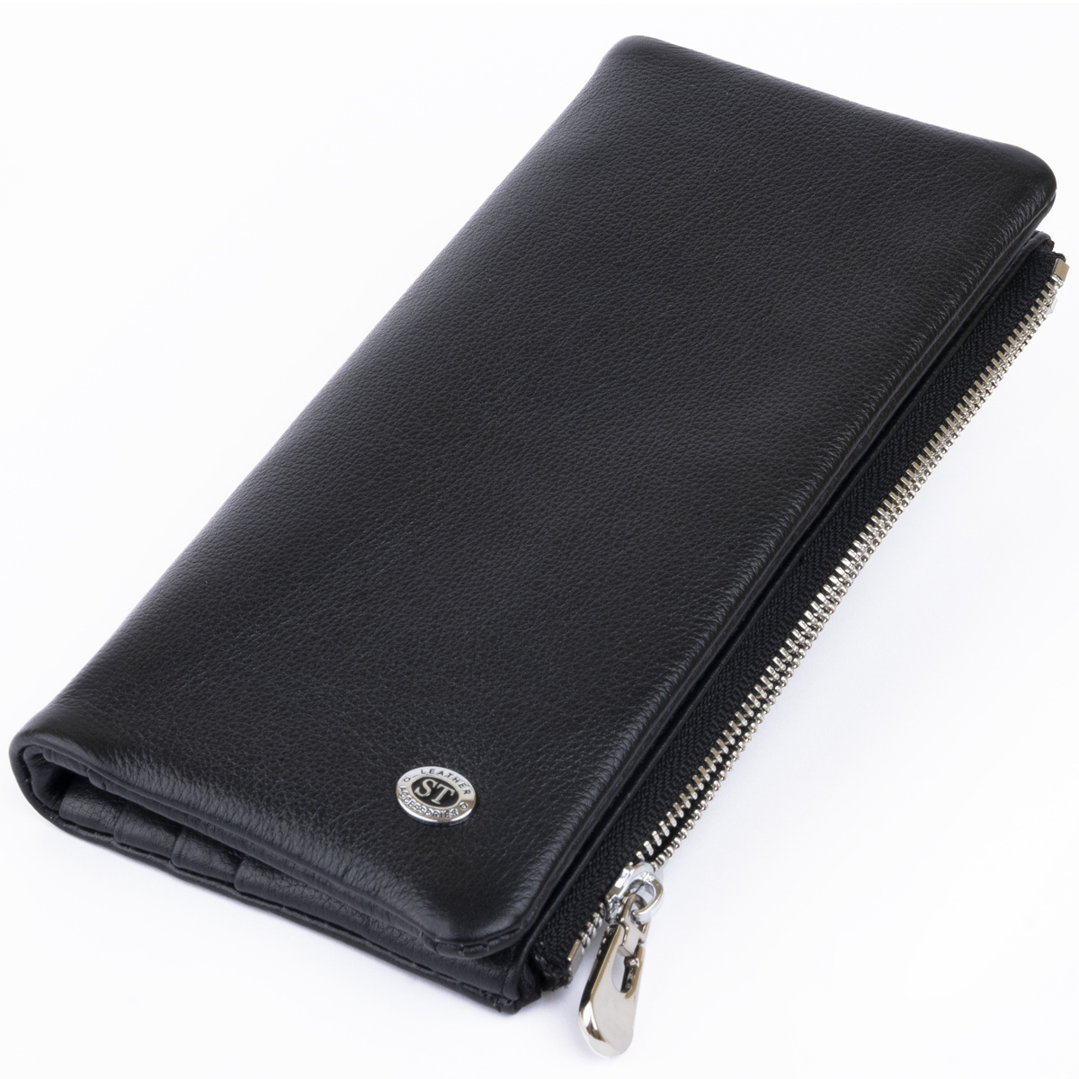 

Женский кожаный кошелек 18,5х9х1,5 см ST Leather Черный