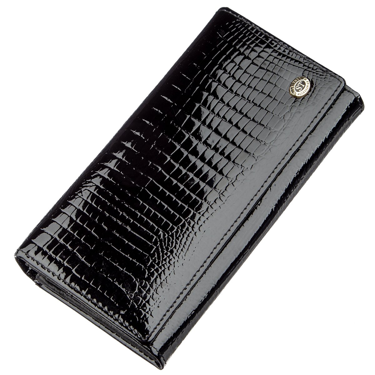 

Женский кожаный кошелек 18х9 см ST Leather Черный
