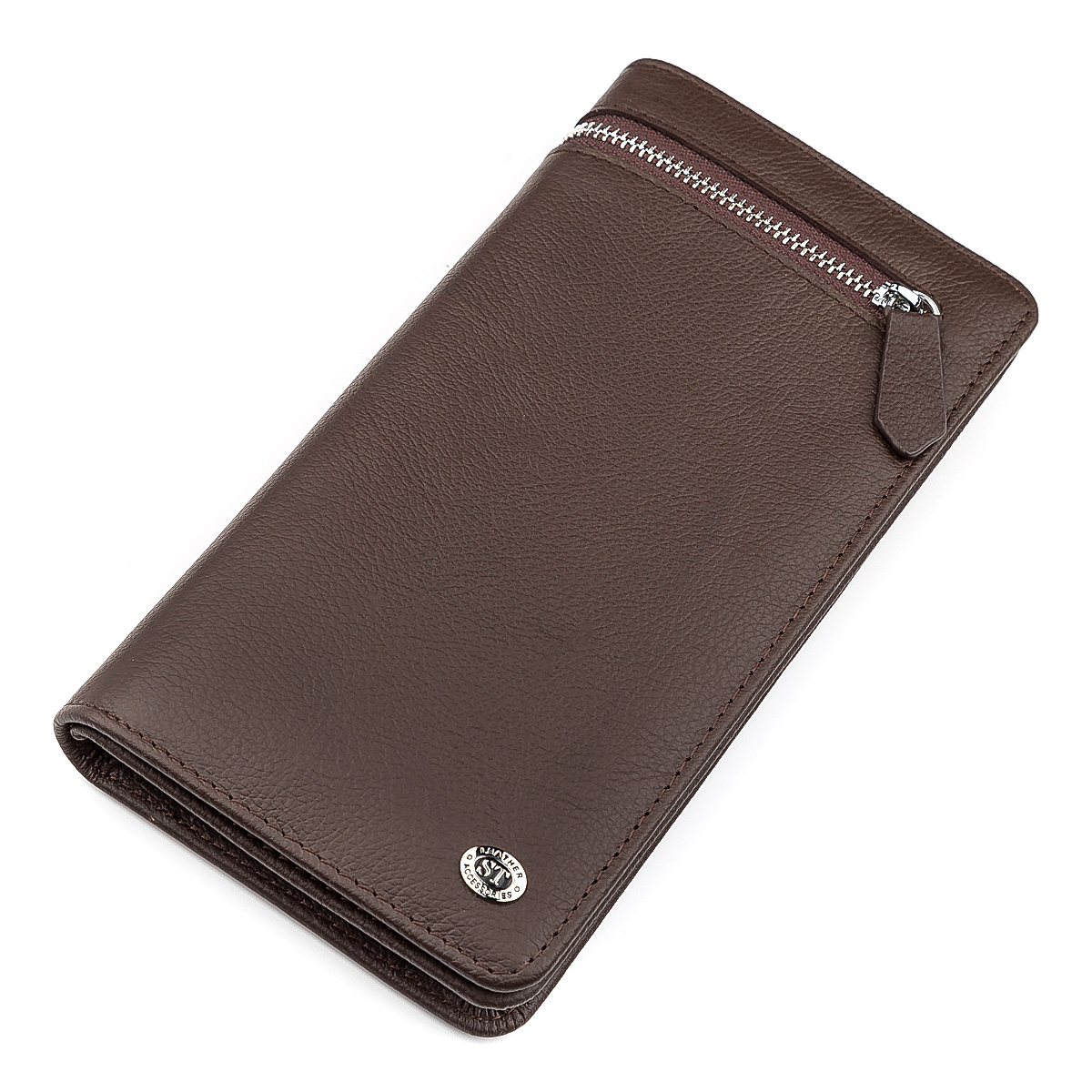

Мужской кожаный кошелек 10х20х3,5 см ST Leather Коричневый