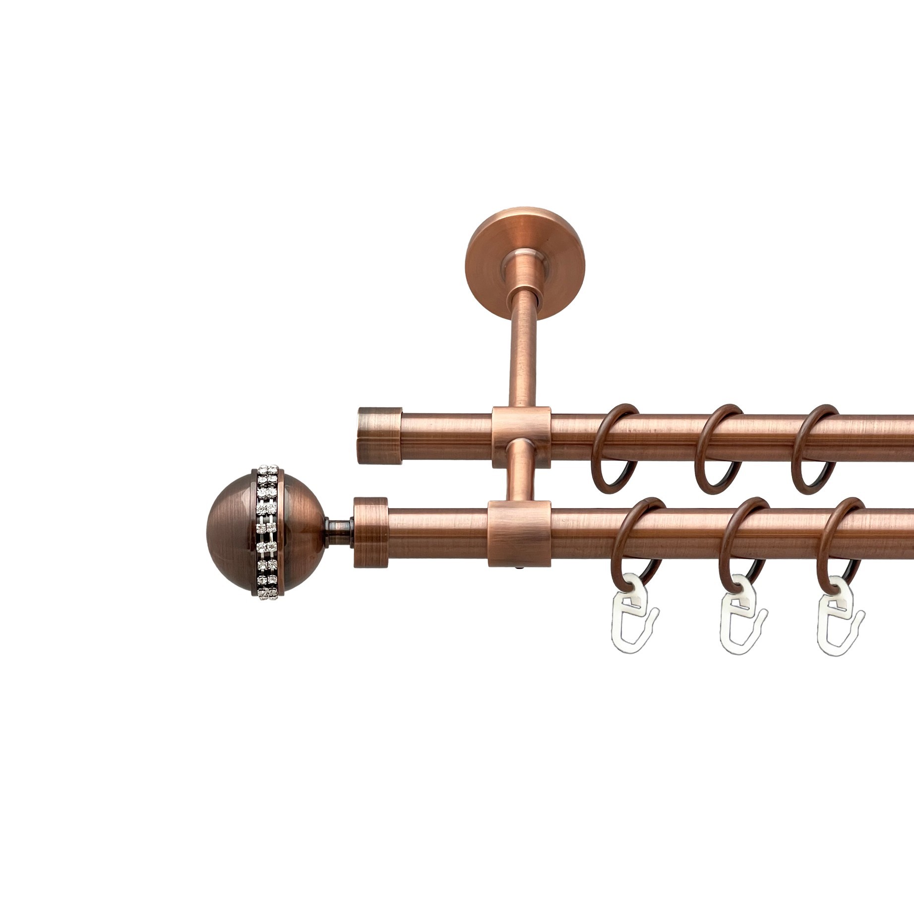 

Карниз Orvit Авея металевий дворядний закритий гладка труба кільце металеве Мідь 16\16 мм 140 см (00-00019756)