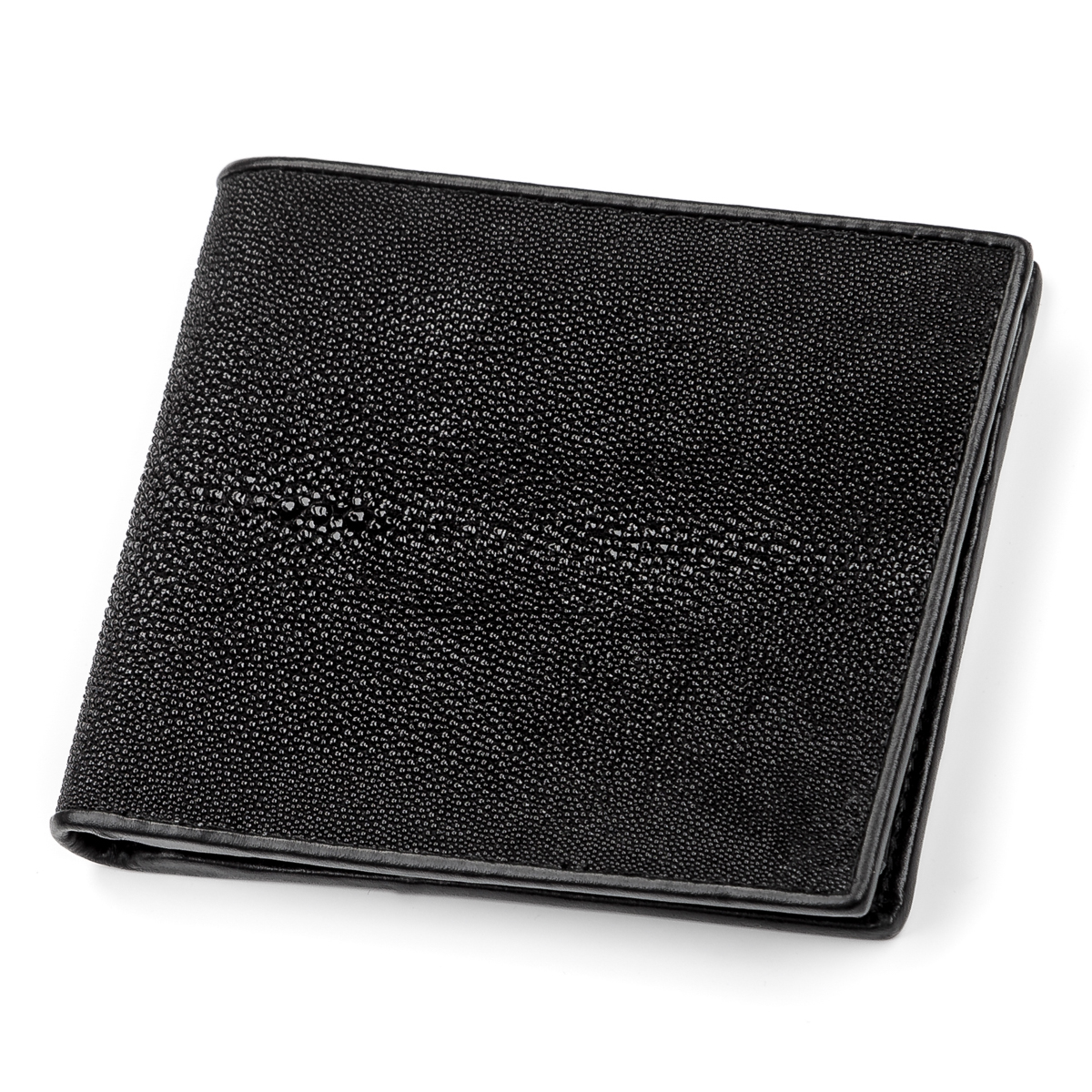

Мужской кожаный кошелек 11х9,5 см STINGRAY LEATHER Черный