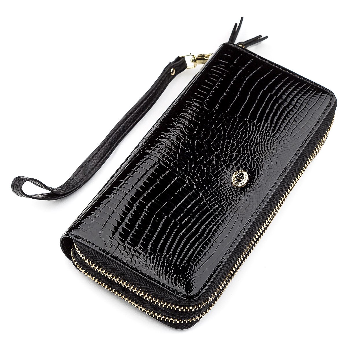 

Женский кожаный кошелек 19,5х10х4 см ST Leather Черный