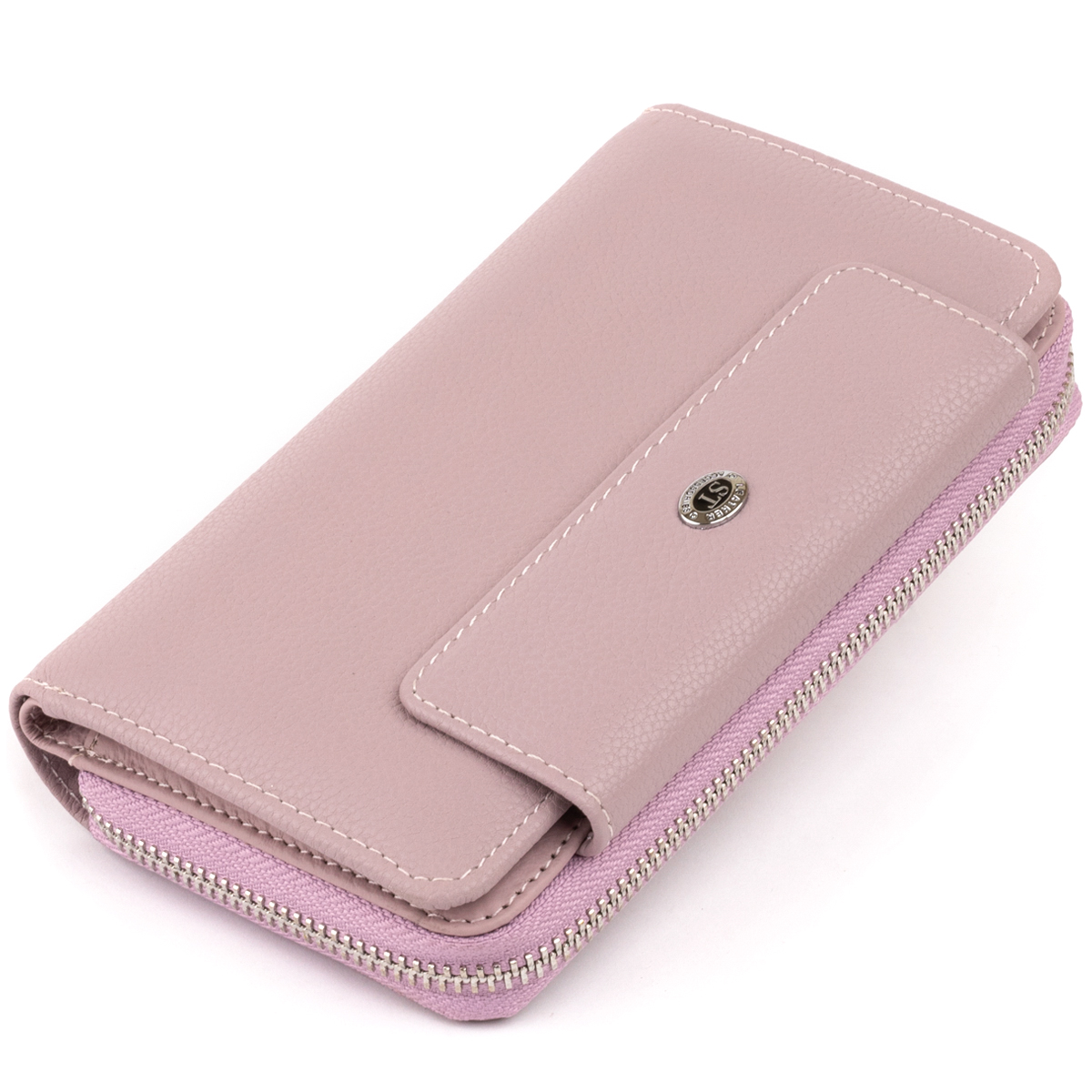 

Женский кожаный кошелек 19х9,5х2,5 см ST Leather Розовый