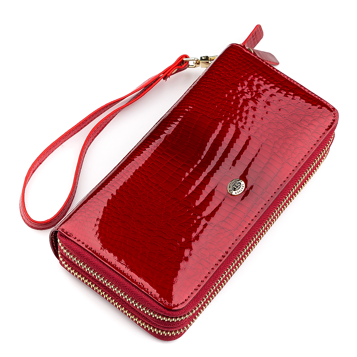 

Женский кожаный кошелек 19,5х10х4 см ST Leather Красный