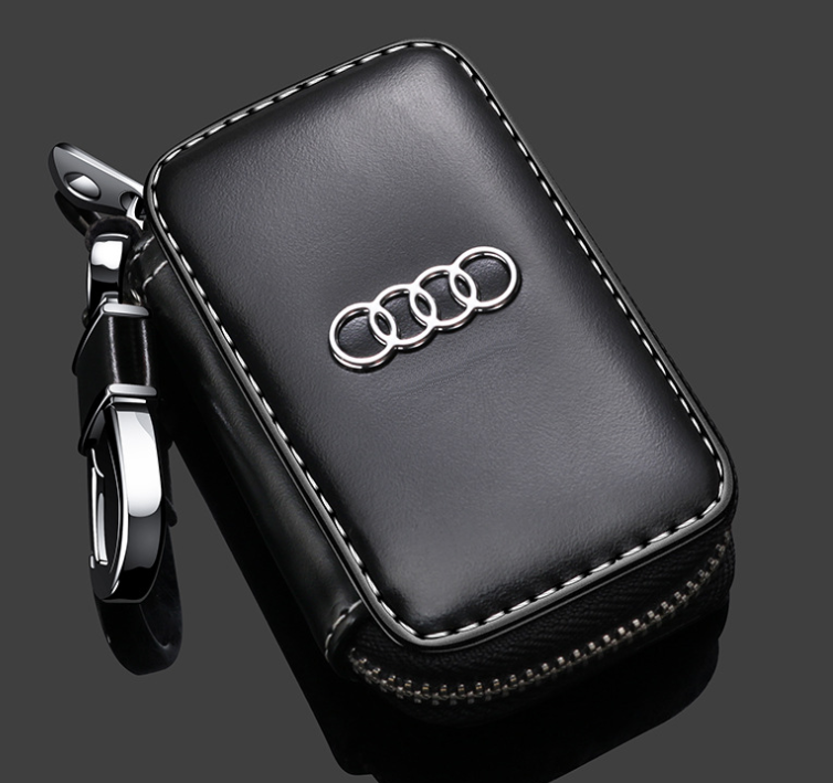 

Ключница Audi, кожаная автоключница с логотипом Audi черная
