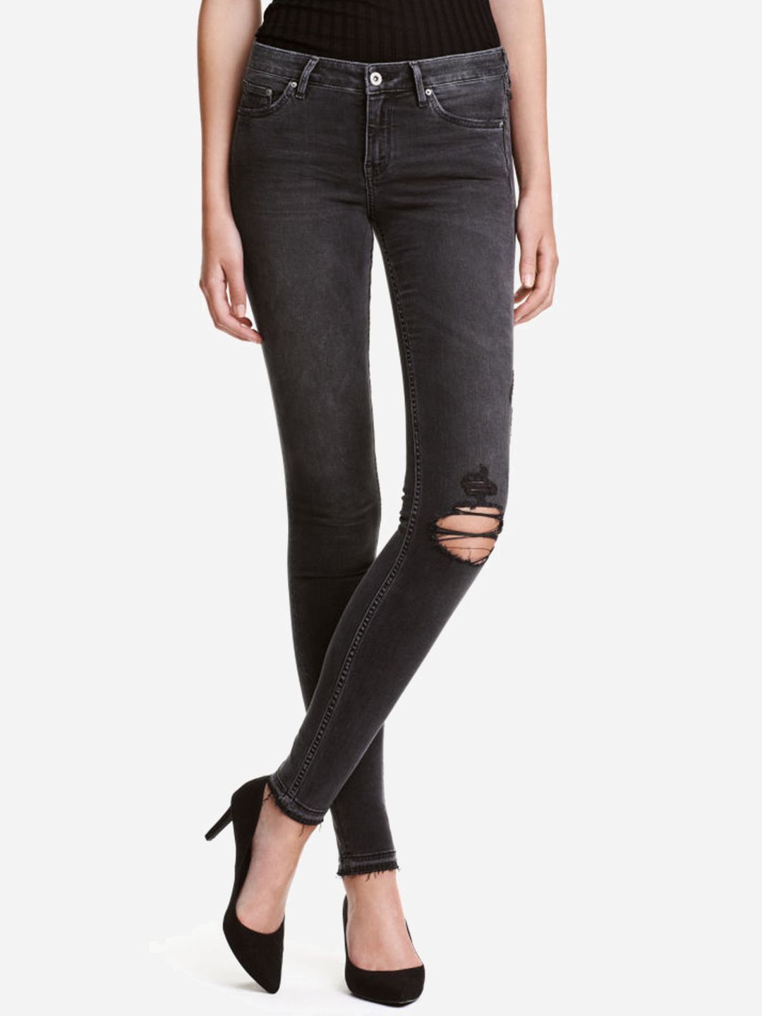 

Джинсы H&M 0424664-10 W25-L30 Серые