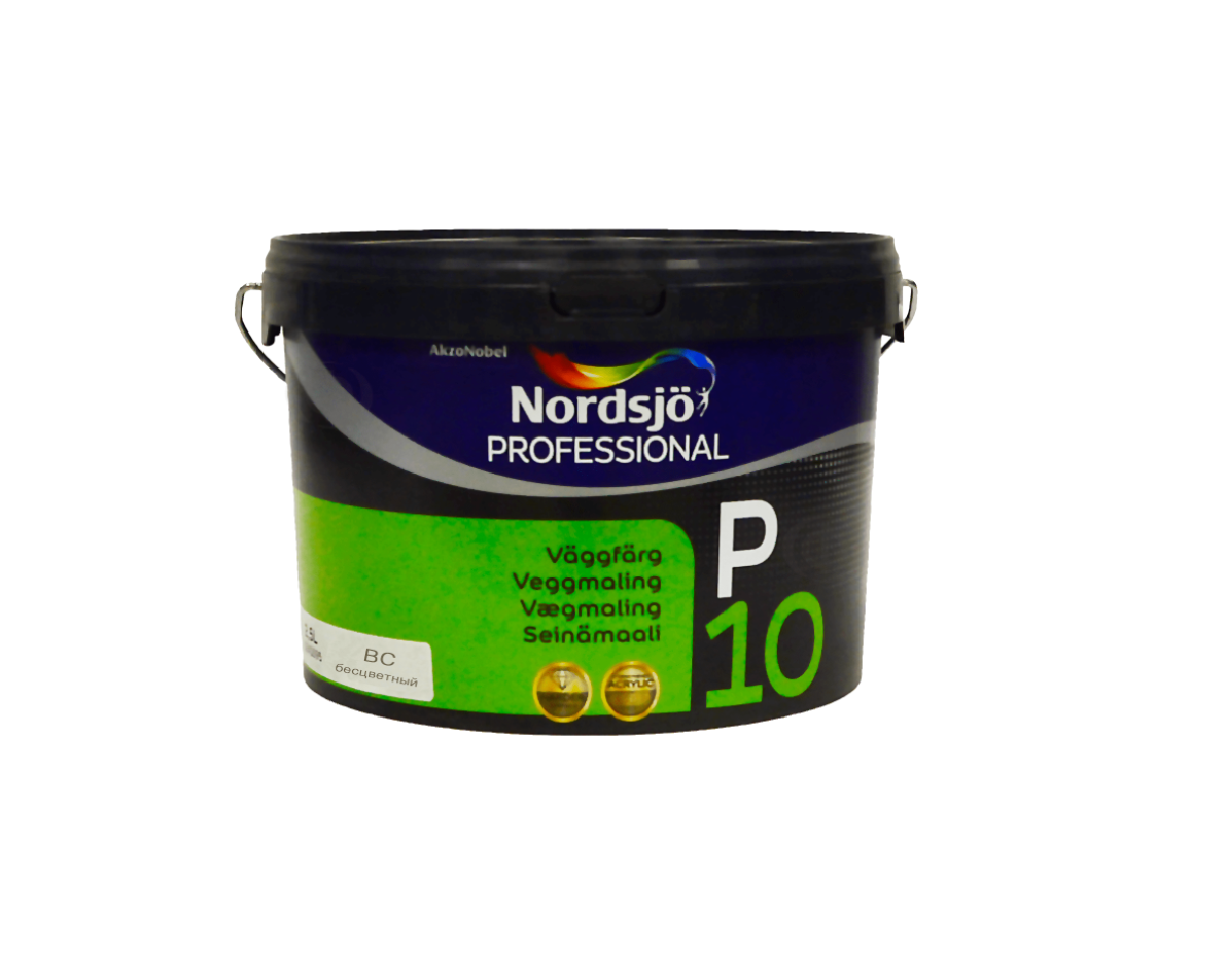 

Акриловая краска Sadolin Professional P10 для стен и потолка, бесцветная, BC, 9,3 л