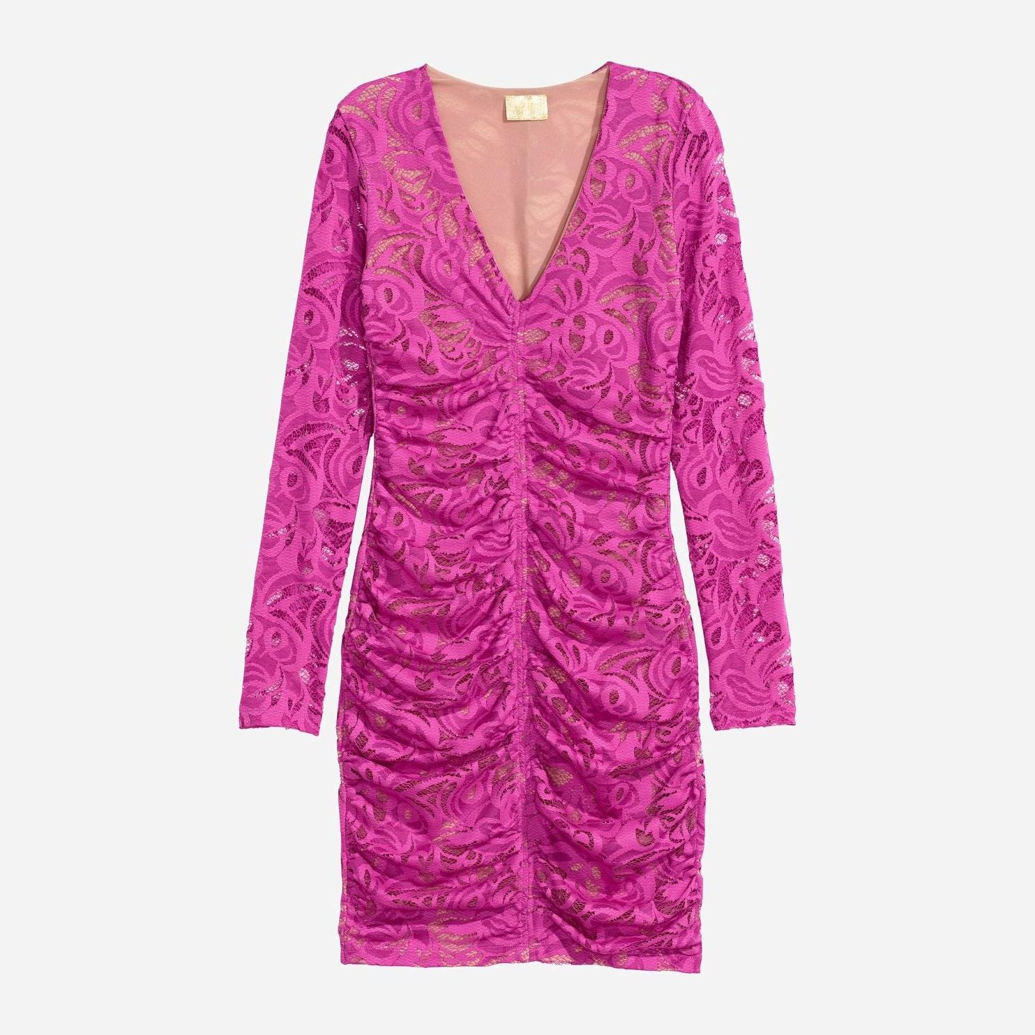 

Платье H&M 0589835-01  Розовое, Платье H&M 0589835-01 38 Розовое