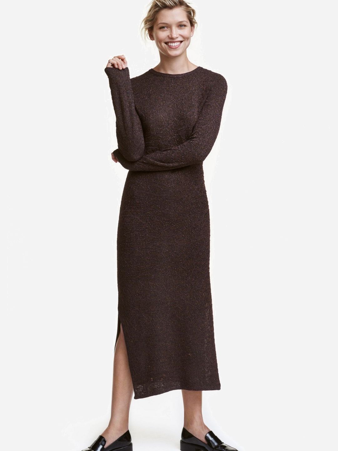 

Платье H&M 0423007-01  Темно-коричневое, Платье H&M 0423007-01 S Темно-коричневое