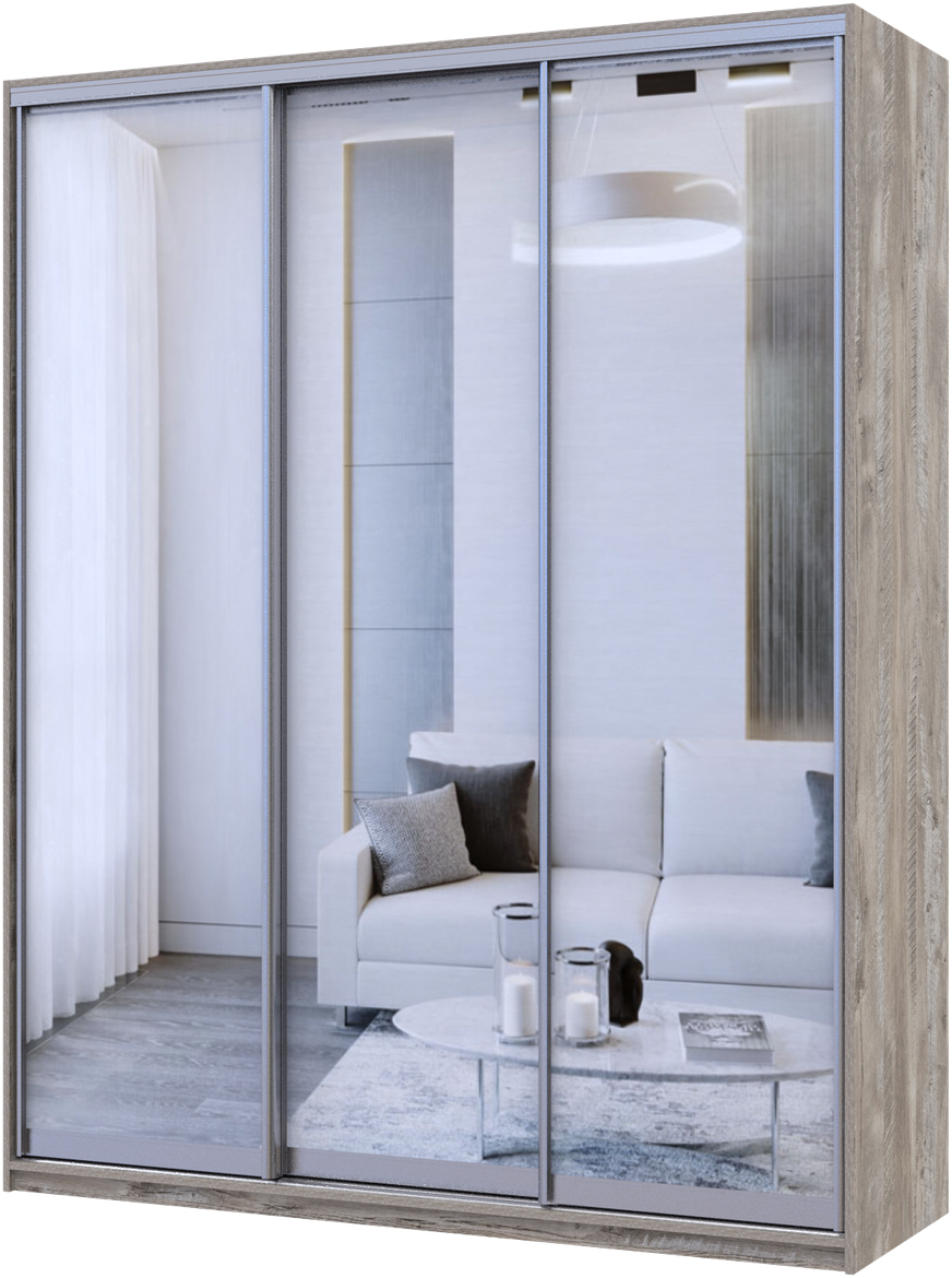 

Шкаф купе Сити Лайт Doros under the order Клондайк 3 Зеркала 180х60х225 см