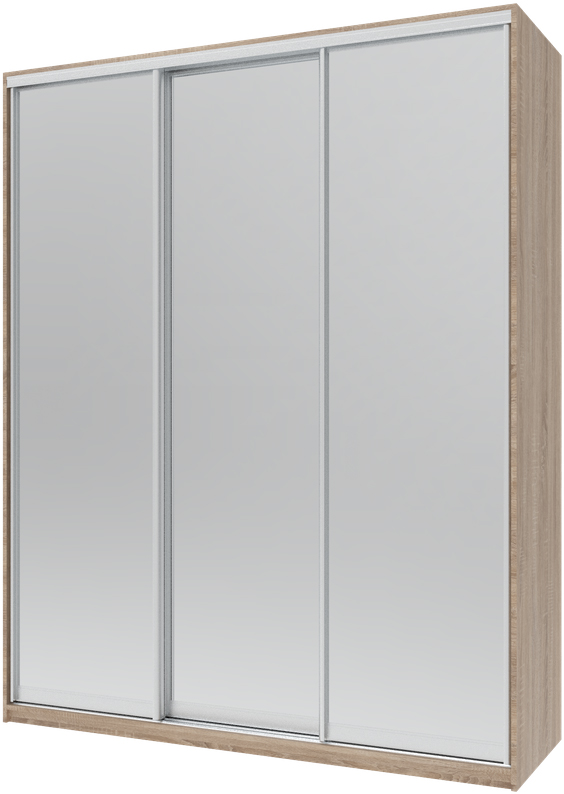 

Шкаф купе Сити Лайт Doros under the order Дуб сонома 3 Зеркала 180х60х225 см