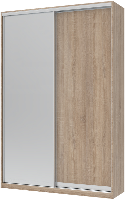 

Шкаф купе Сити Лайт Doros under the order Дуб сонома 1 ДСП / 1 Зеркало 150х45х225 см